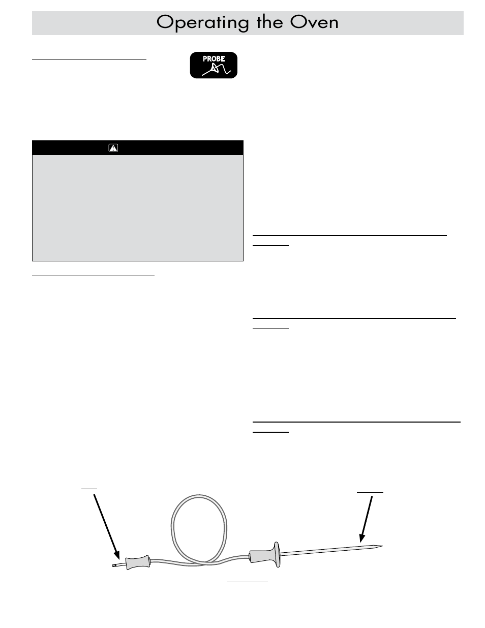 Operating the oven, Using the meat probe | Dacor ER30DSR User Manual | Page 21 / 36