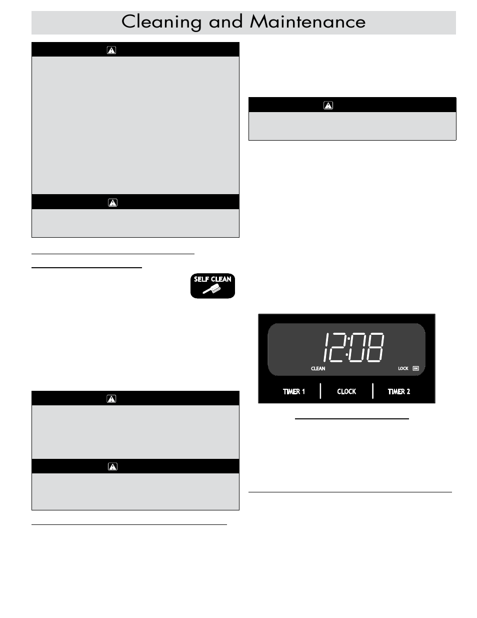 Cleaning and maintenance, Your oven’s self-clean feature, How to use the self-cleaning feature | After the self-clean cycle is complete | Dacor ER30DSR User Manual | Page 25 / 36