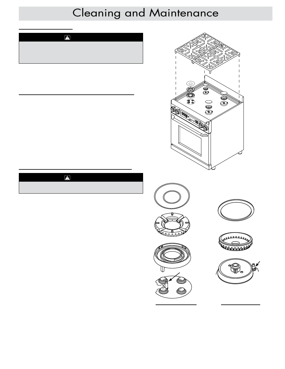 Cleaning and maintenance | Dacor ER30DSR User Manual | Page 27 / 36