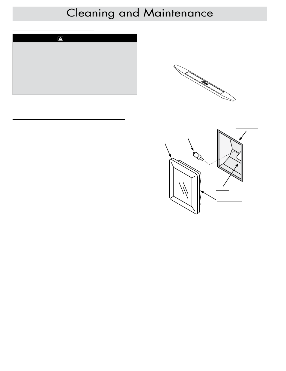 Cleaning and maintenance, Replacing the light bulbs, Warning | Dacor ER30DSR User Manual | Page 30 / 36