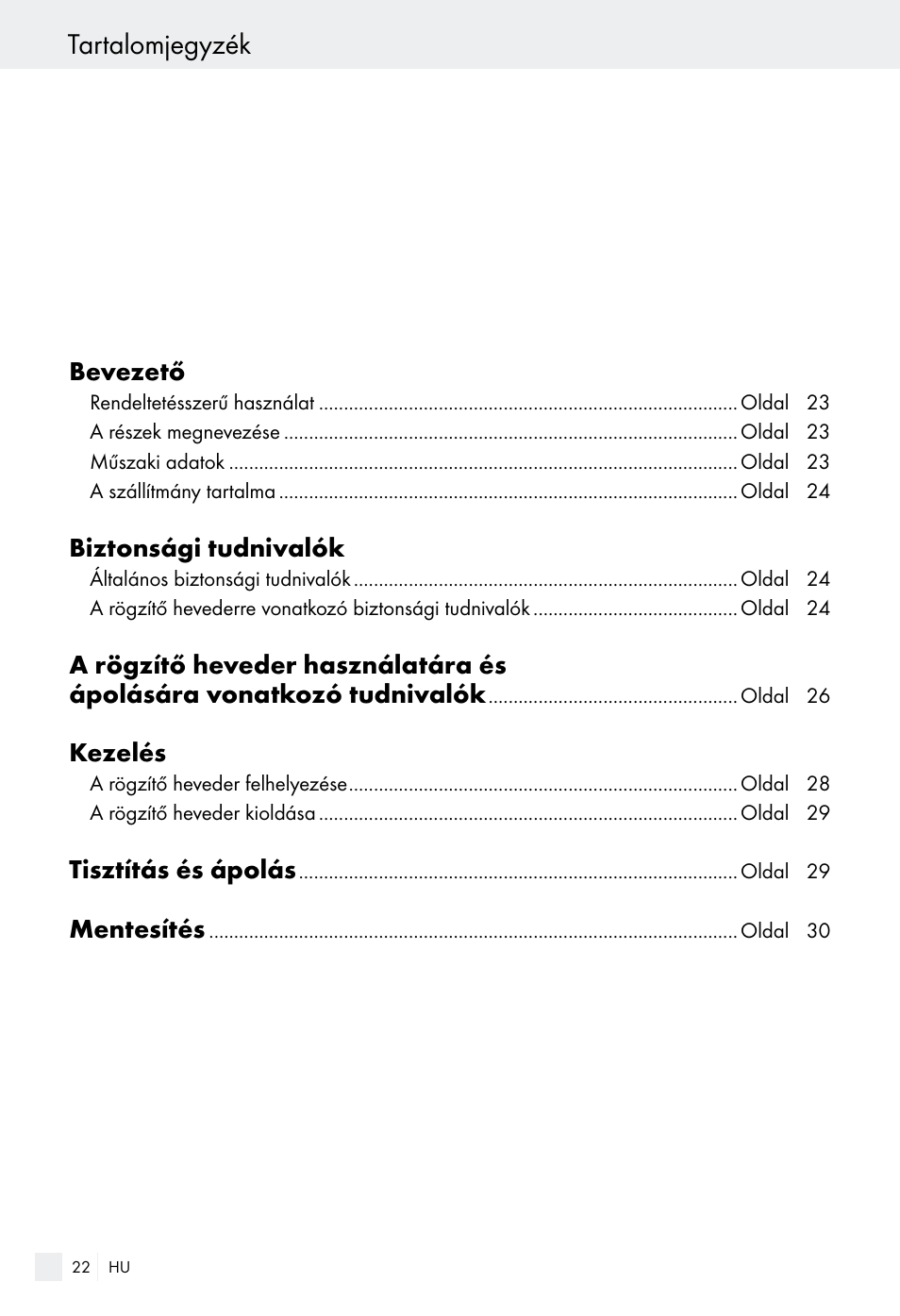 Tartalomjegyzék | Powerfix Z28970-01 User Manual | Page 22 / 65