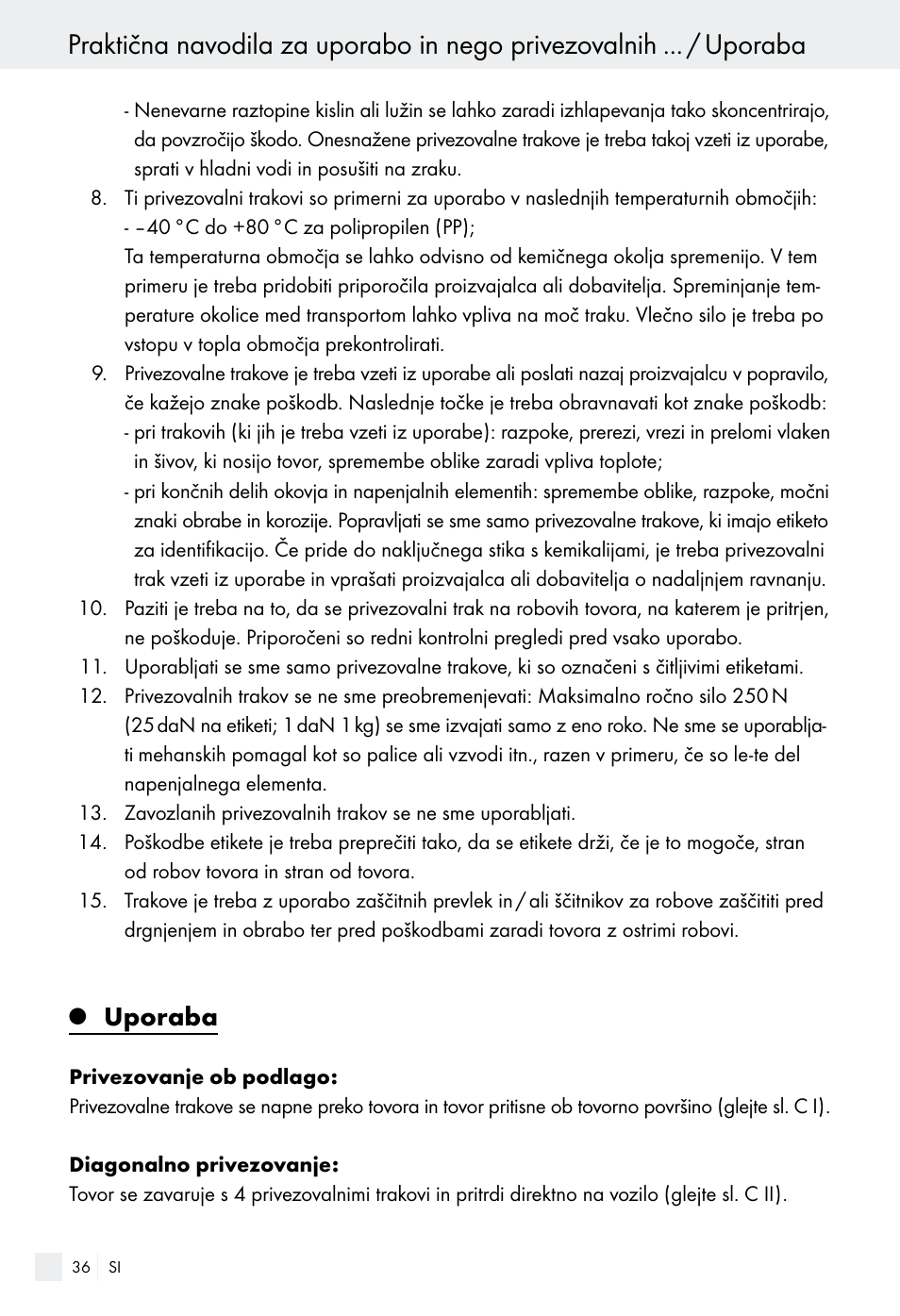 Uporaba | Powerfix Z28970-01 User Manual | Page 36 / 65