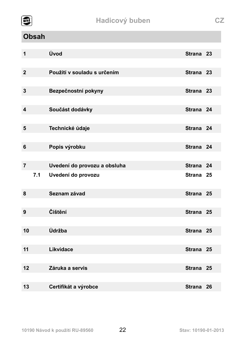 Powerfix Air Compressor Hose Reel User Manual | Page 22 / 46