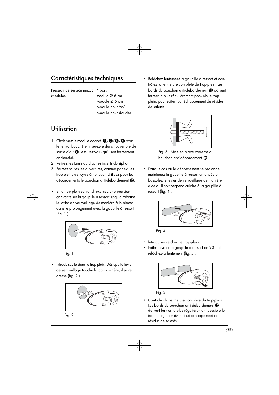 Caractéristiques techniques, Utilisation | Powerfix PPR 4 B2 User Manual | Page 6 / 27