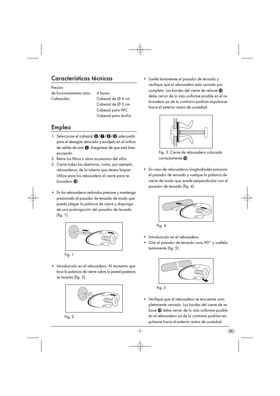 Características técnicas, Empleo | Powerfix PPR 4 B2 User Manual | Page 6 / 27