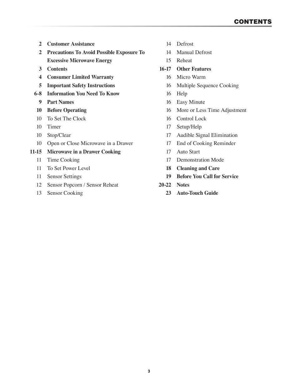 Dacor PMD30 User Manual | Page 3 / 24