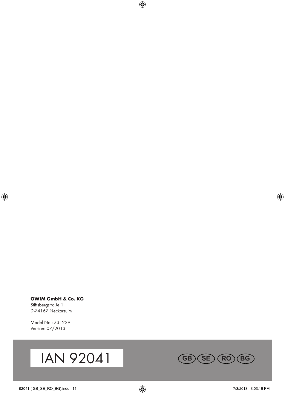 Powerfix Z31229 User Manual | Page 12 / 12
