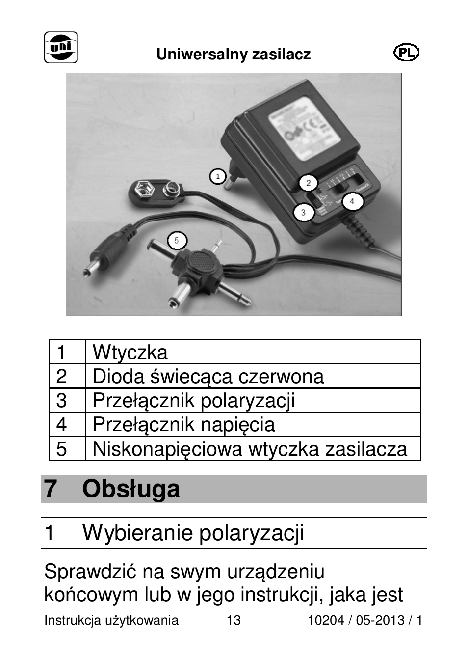 7 obsługa, 1 wybieranie polaryzacji | Powerfix Power Socket Switch User Manual | Page 13 / 87