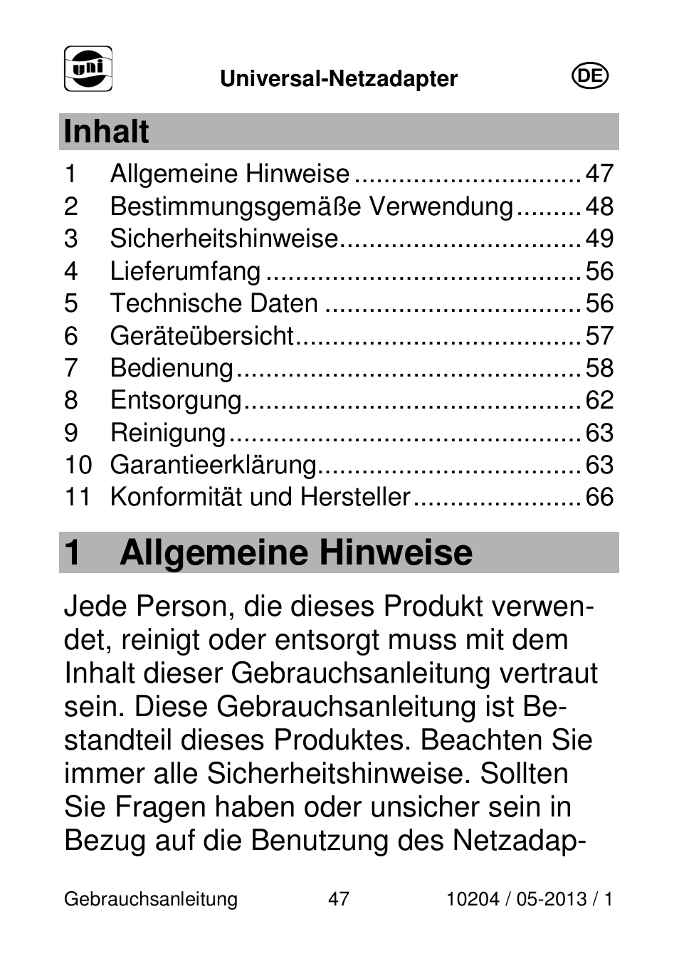 1 allgemeine hinweise | Powerfix Power Socket Switch User Manual | Page 47 / 87