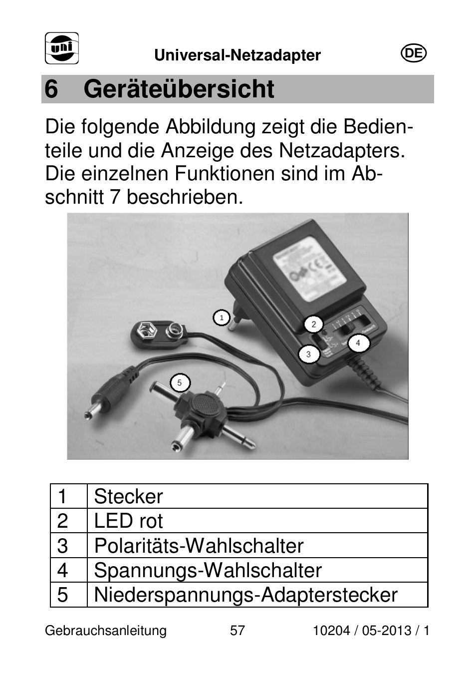 6 geräteübersicht | Powerfix Power Socket Switch User Manual | Page 57 / 87
