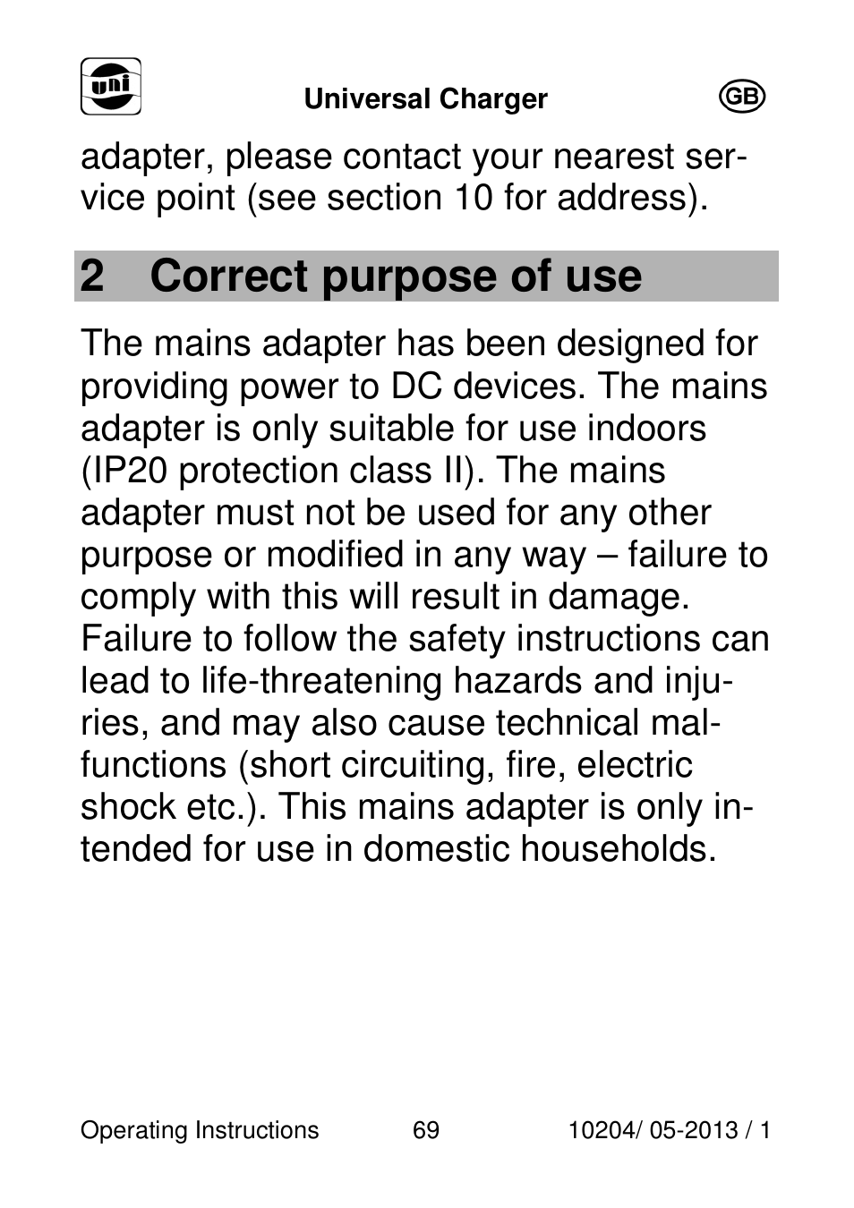 2 correct purpose of use | Powerfix Power Socket Switch User Manual | Page 69 / 87
