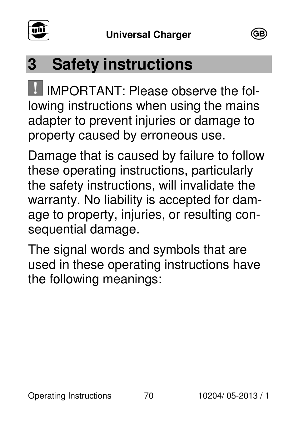 3 safety instructions | Powerfix Power Socket Switch User Manual | Page 70 / 87
