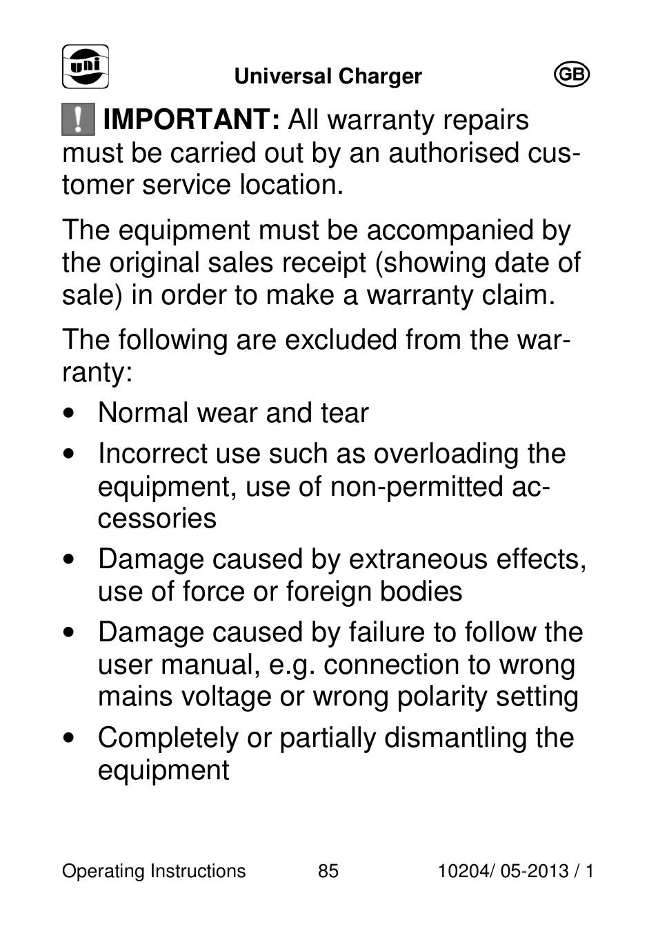 Powerfix Power Socket Switch User Manual | Page 85 / 87