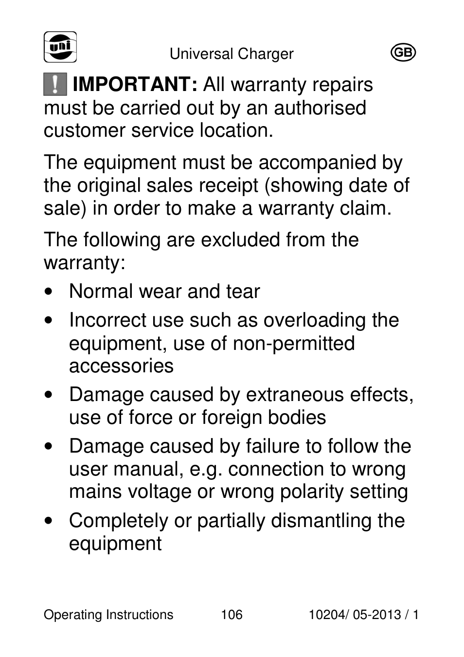 Powerfix Power Socket Switch User Manual | Page 106 / 108