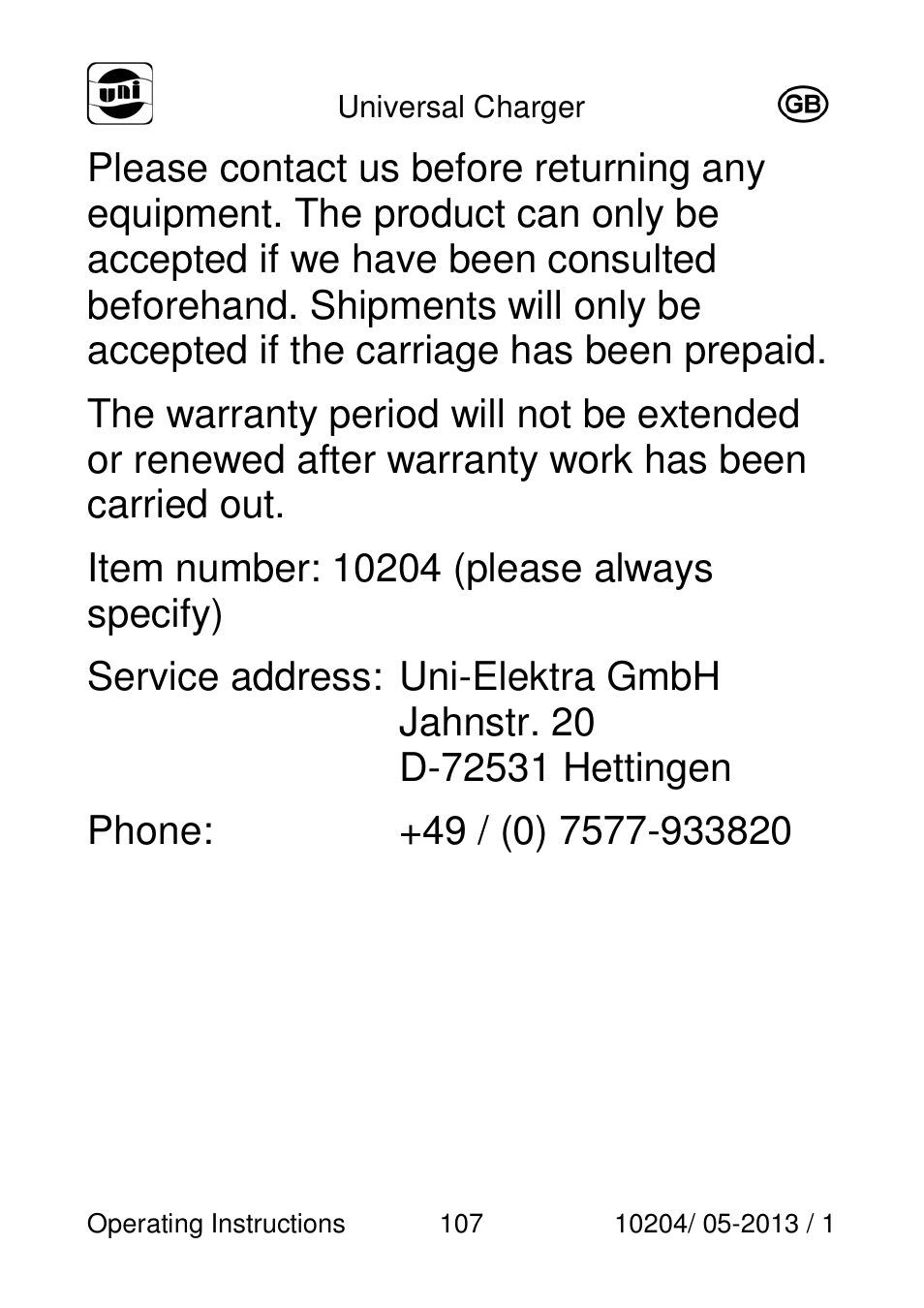 Powerfix Power Socket Switch User Manual | Page 107 / 108