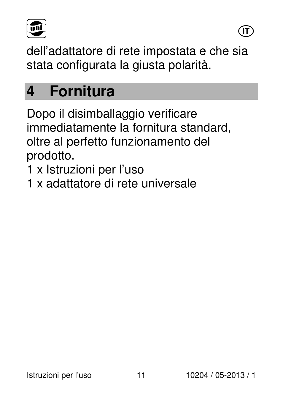 4 fornitura | Powerfix Power Socket Switch User Manual | Page 11 / 108
