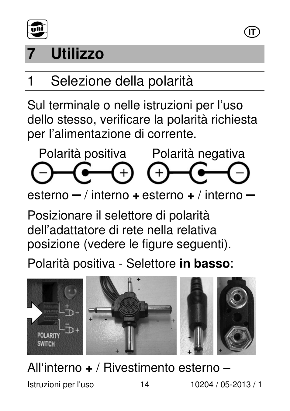 7 utilizzo, 1 selezione della polarità | Powerfix Power Socket Switch User Manual | Page 14 / 108