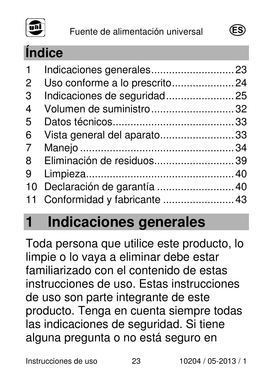 1 indicaciones generales | Powerfix Power Socket Switch User Manual | Page 23 / 108