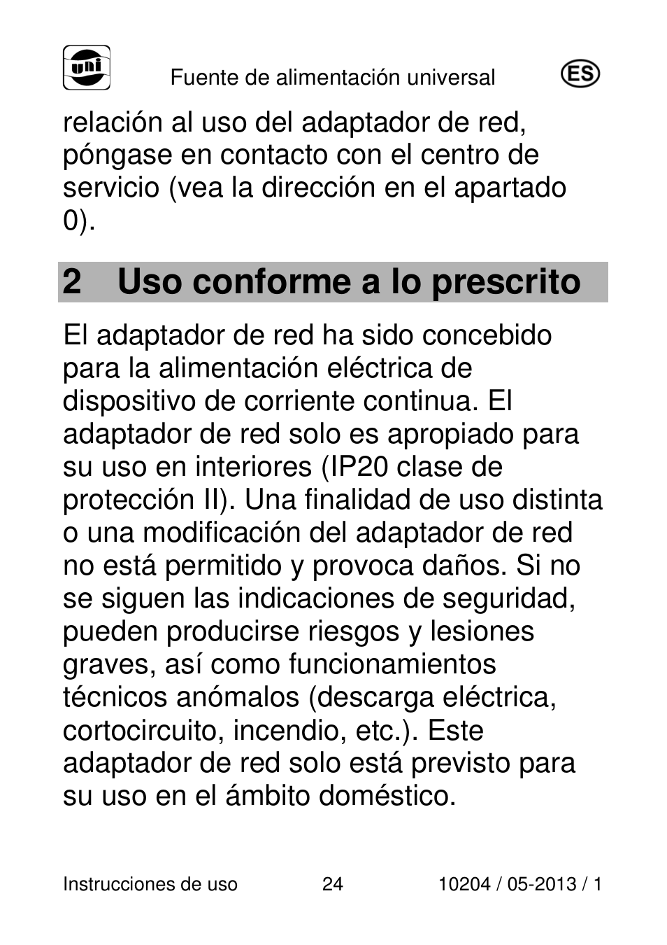 2 uso conforme a lo prescrito | Powerfix Power Socket Switch User Manual | Page 24 / 108