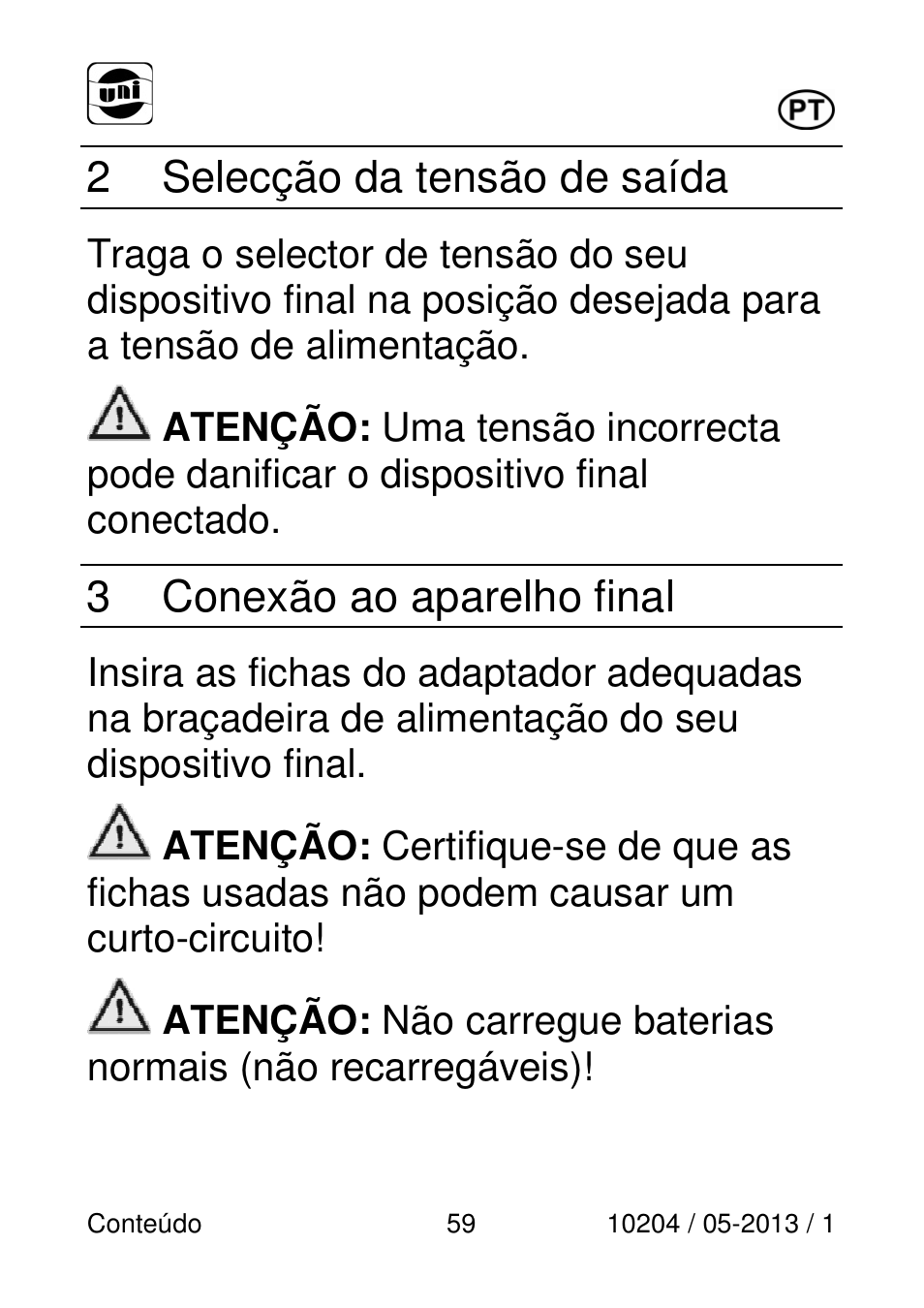 2 selecção da tensão de saída, 3 conexão ao aparelho final | Powerfix Power Socket Switch User Manual | Page 59 / 108