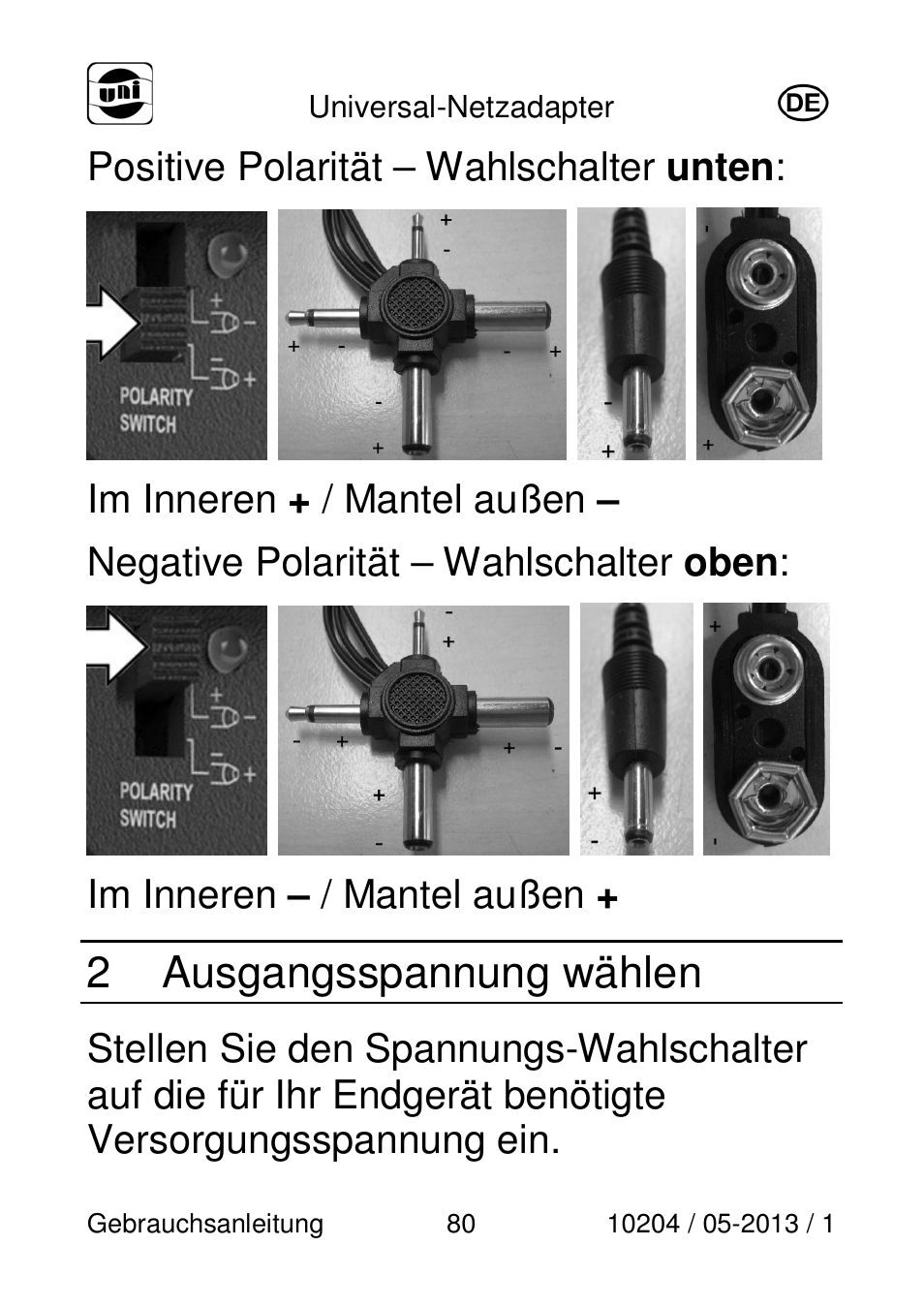 2 ausgangsspannung wählen | Powerfix Power Socket Switch User Manual | Page 80 / 108