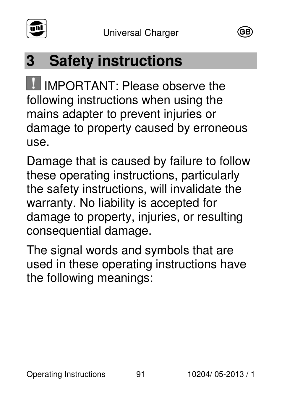 3 safety instructions | Powerfix Power Socket Switch User Manual | Page 91 / 108