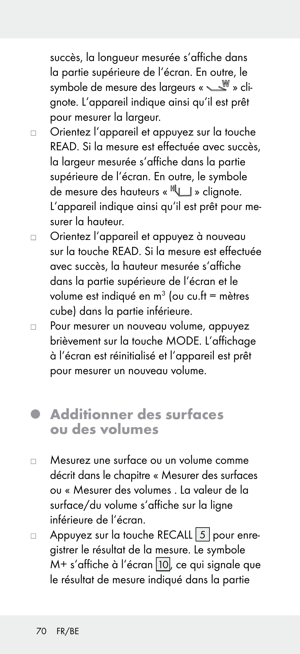 Additionner des surfaces ou des volumes | Powerfix Z31697A User Manual | Page 70 / 104