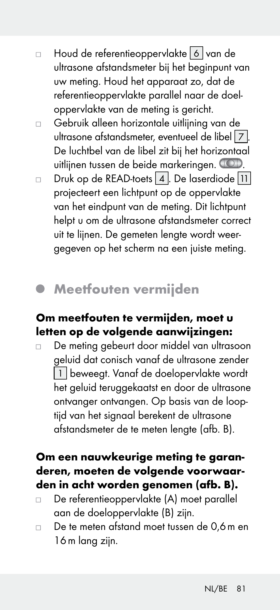 Meetfouten vermijden | Powerfix Z31697A User Manual | Page 81 / 104