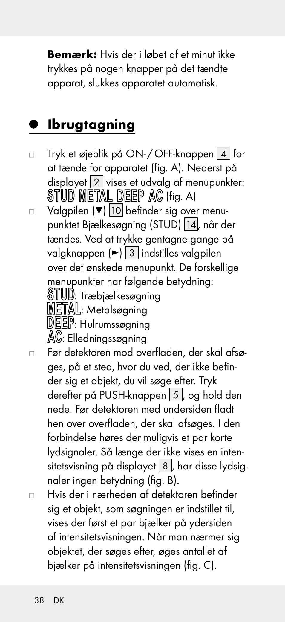 Ibrugtagning | Powerfix Z31697B User Manual | Page 38 / 72