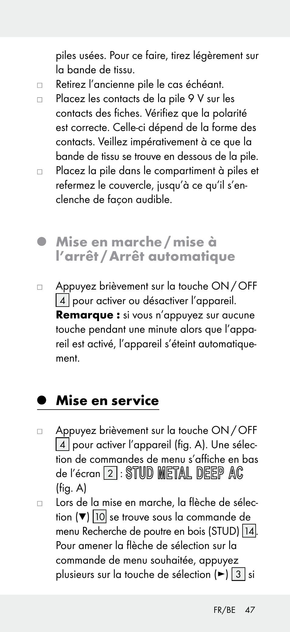 Mise en service | Powerfix Z31697B User Manual | Page 47 / 72