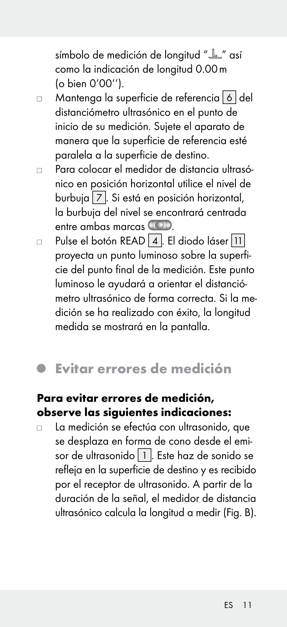 Evitar errores de medición | Powerfix Z31697A User Manual | Page 11 / 78