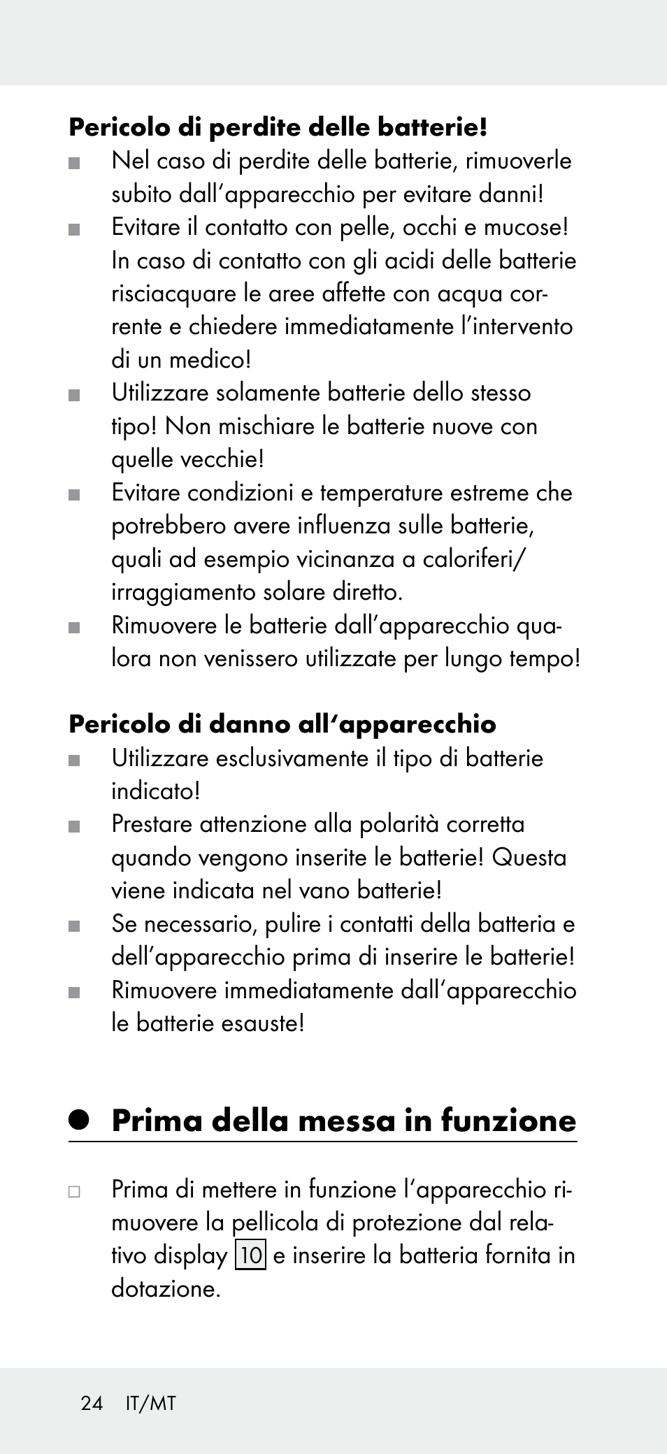 Prima della messa in funzione | Powerfix Z31697A User Manual | Page 24 / 78