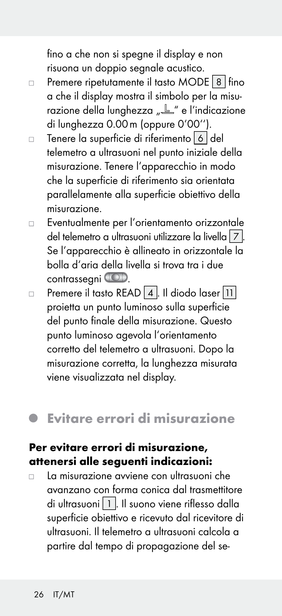 Evitare errori di misurazione | Powerfix Z31697A User Manual | Page 26 / 78