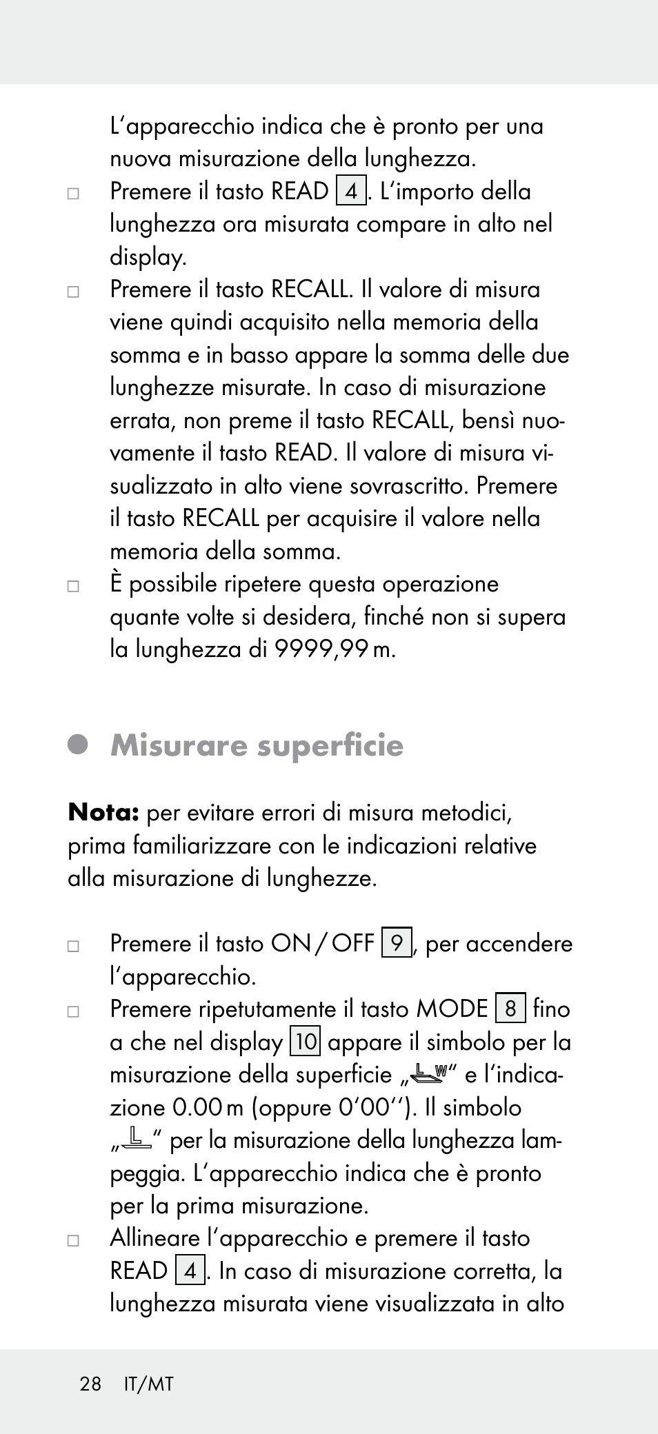 Misurare superficie | Powerfix Z31697A User Manual | Page 28 / 78