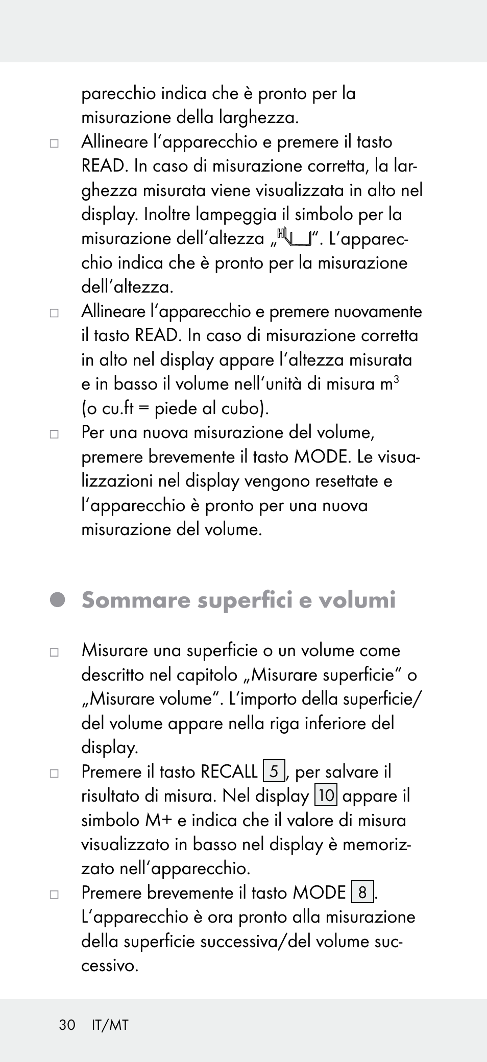 Sommare superfici e volumi | Powerfix Z31697A User Manual | Page 30 / 78