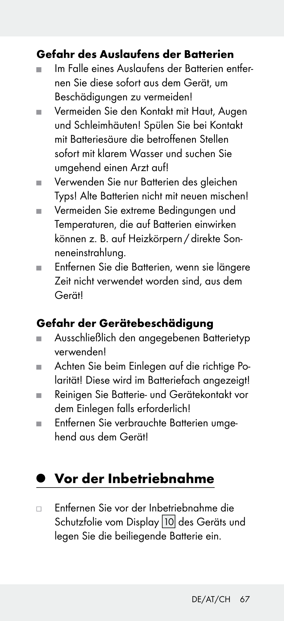 Vor der inbetriebnahme | Powerfix Z31697A User Manual | Page 67 / 78