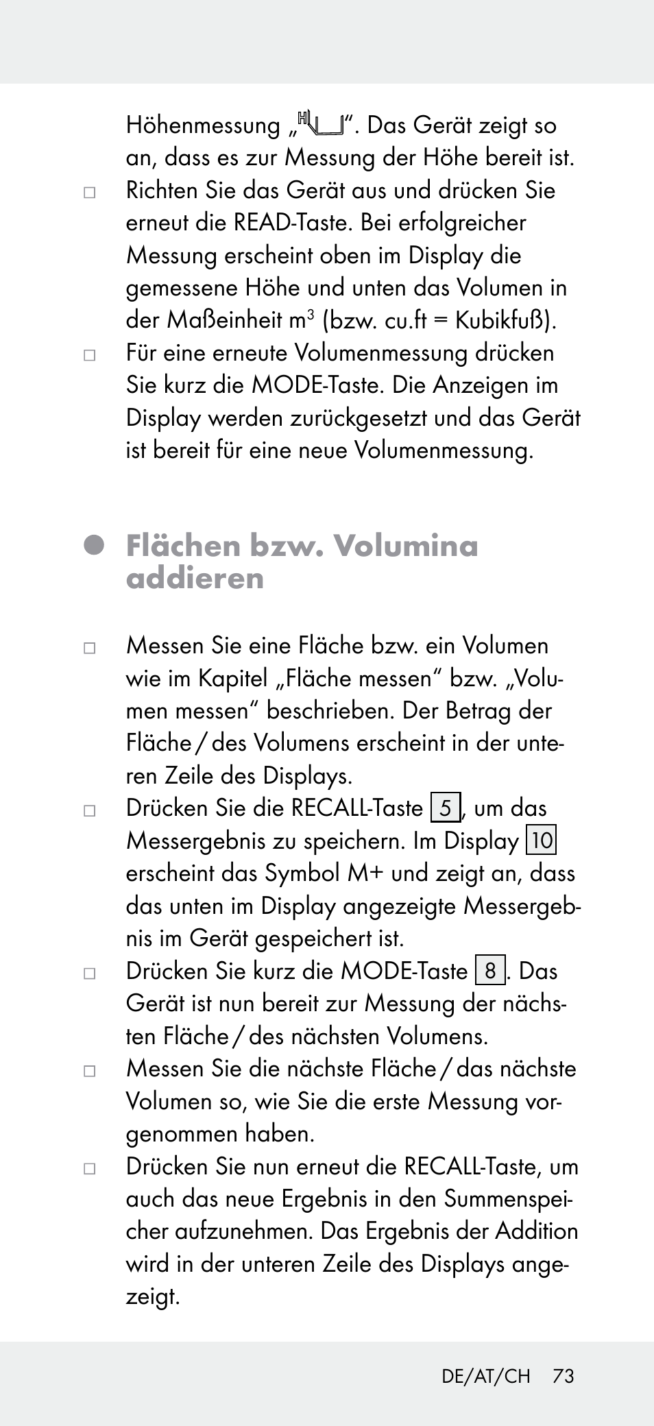 Flächen bzw. volumina addieren | Powerfix Z31697A User Manual | Page 73 / 78