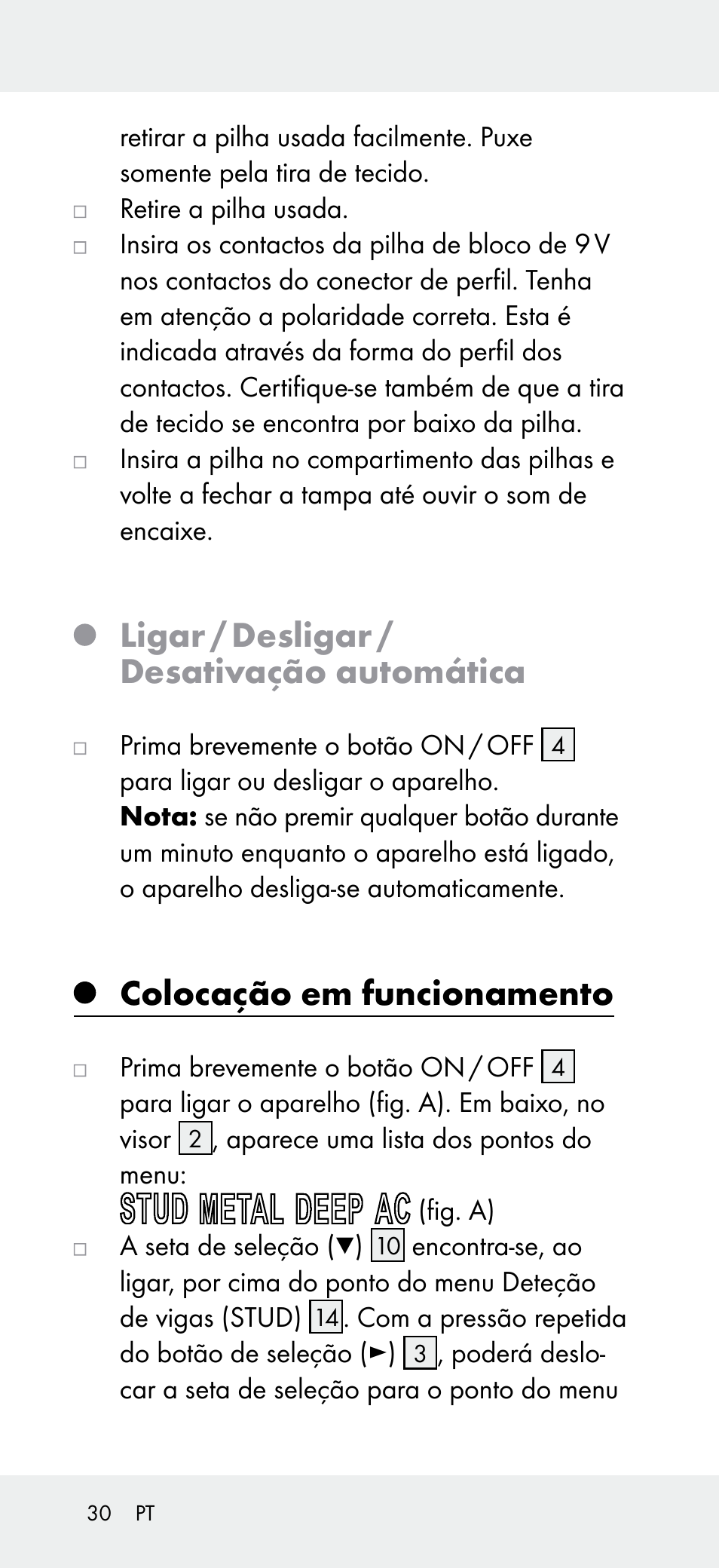 Ligar / desligar / desativação automática, Colocação em funcionamento | Powerfix Z31697B User Manual | Page 30 / 55