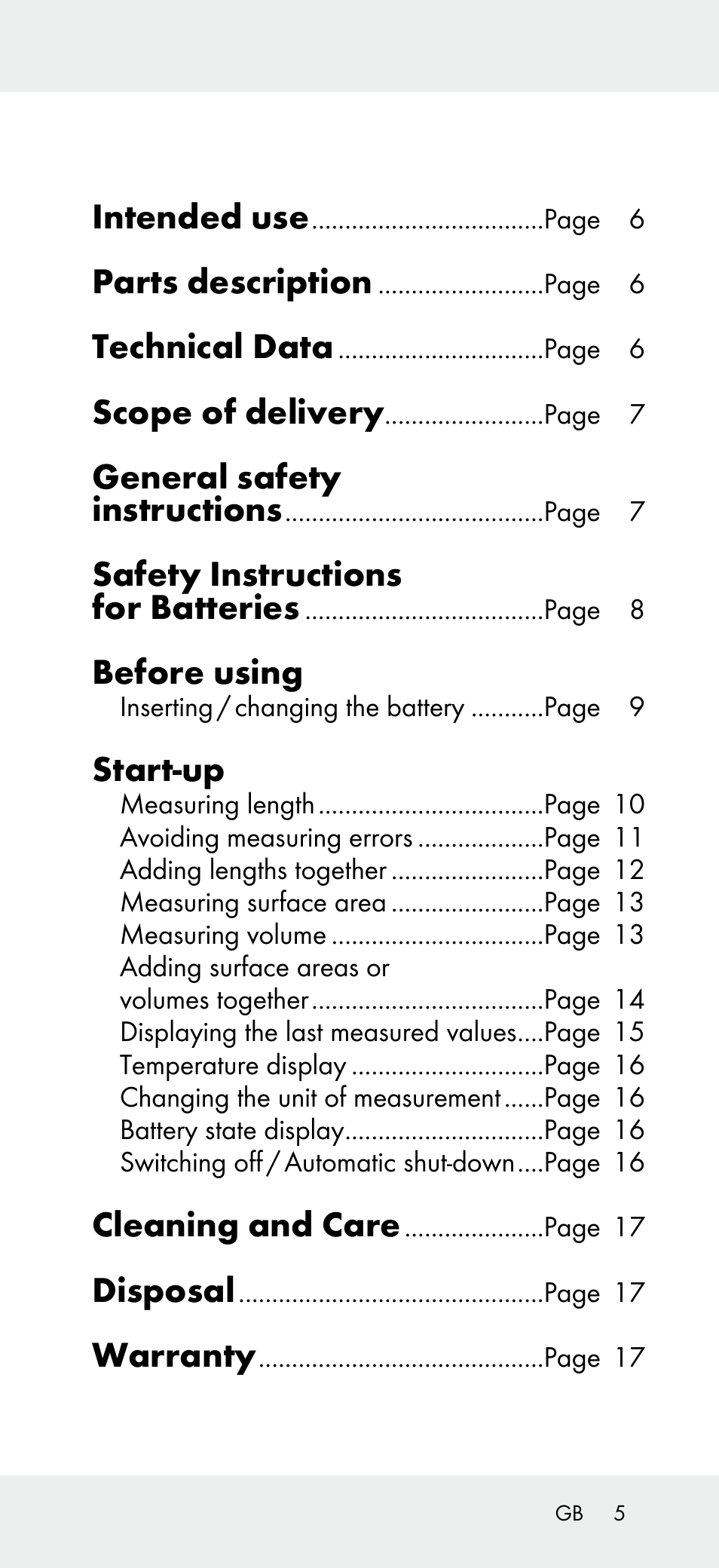 Intended use, Parts description, Technical data | Scope of delivery, General safety instructions, Safety instructions for batteries, Before using, Start-up, Cleaning and care, Disposal | Powerfix Z31697A User Manual | Page 5 / 105