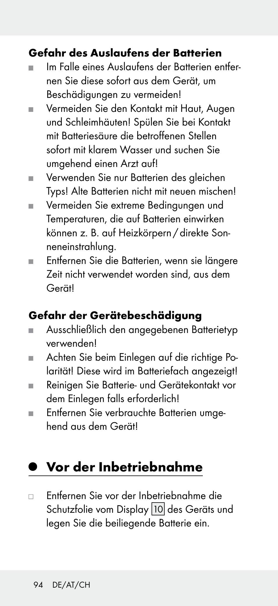 Vor der inbetriebnahme | Powerfix Z31697A User Manual | Page 94 / 105