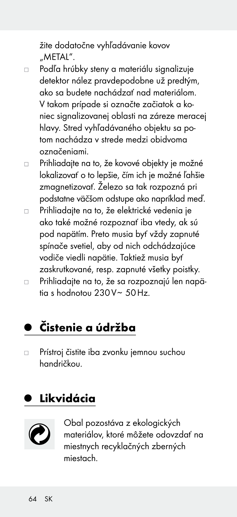 Čistenie a údržba, Likvidácia | Powerfix Z31697B User Manual | Page 64 / 77