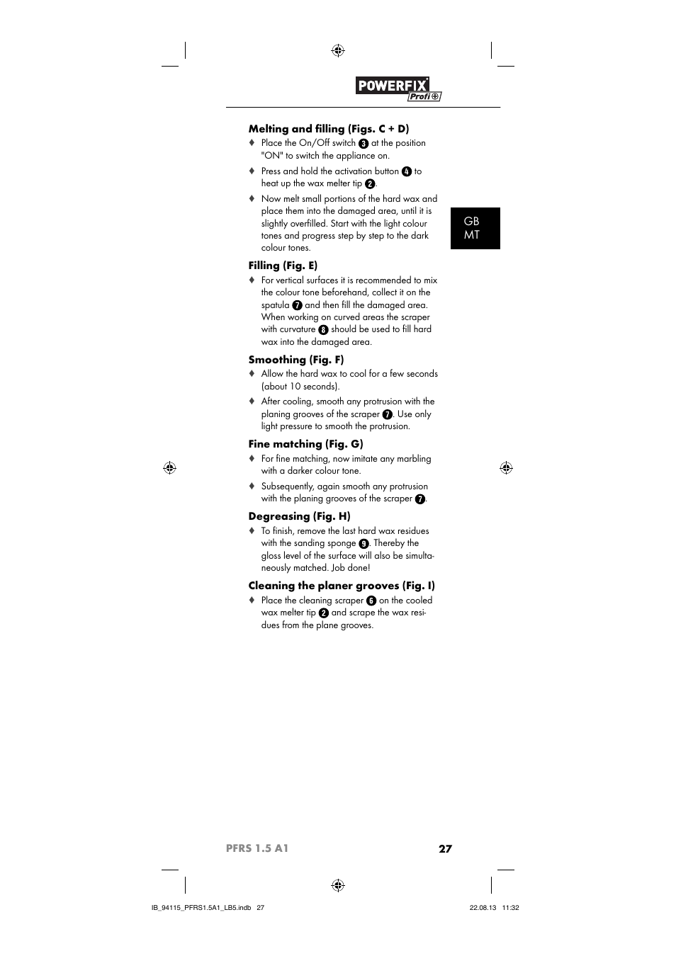 Gb mt | Powerfix PFRS 1.5 A1 User Manual | Page 30 / 44