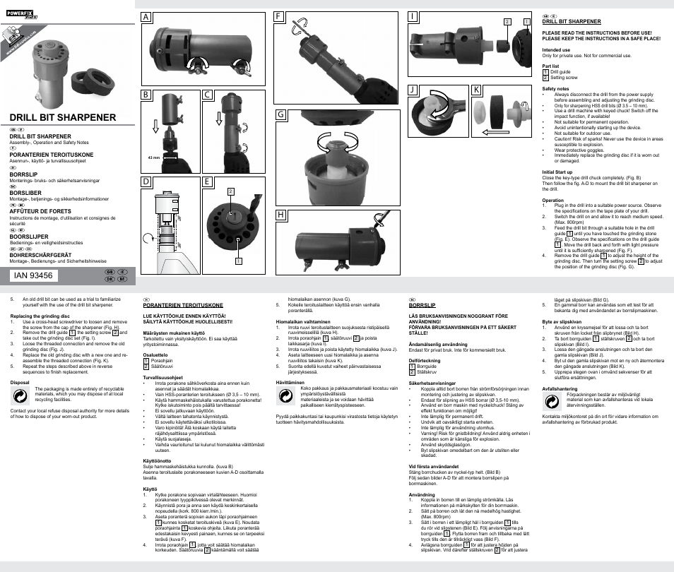 Powerfix Z31809 User Manual | 2 pages