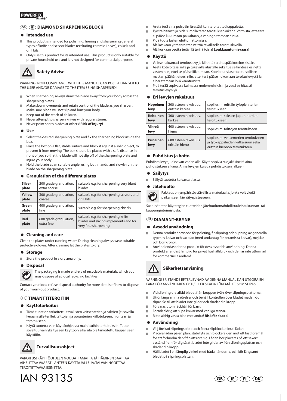 Powerfix Z31319 User Manual | 3 pages