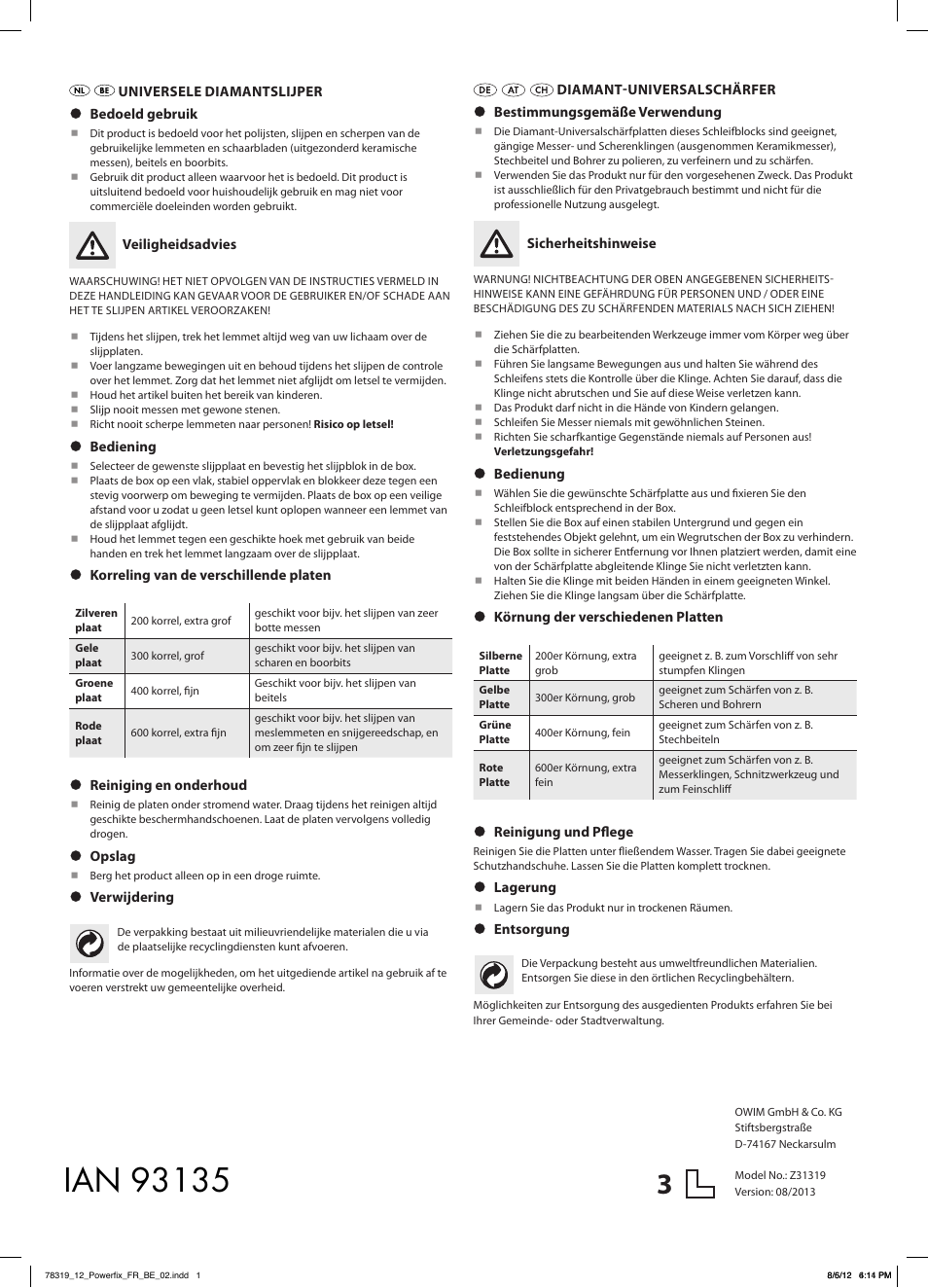 Powerfix Z31319 User Manual | Page 3 / 3