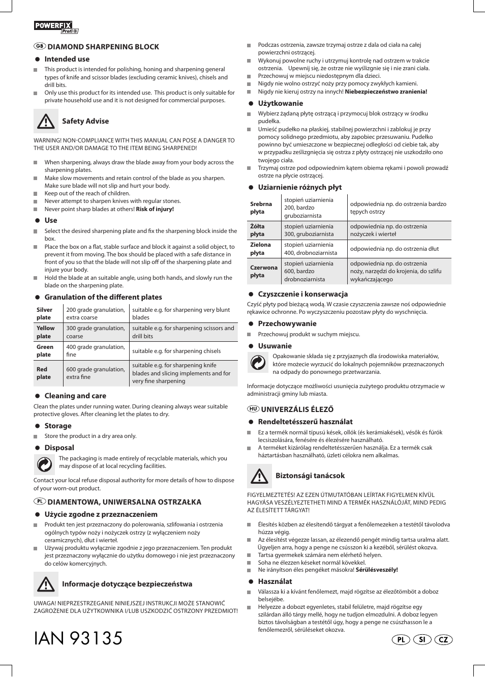 Powerfix Z31319 User Manual | 3 pages