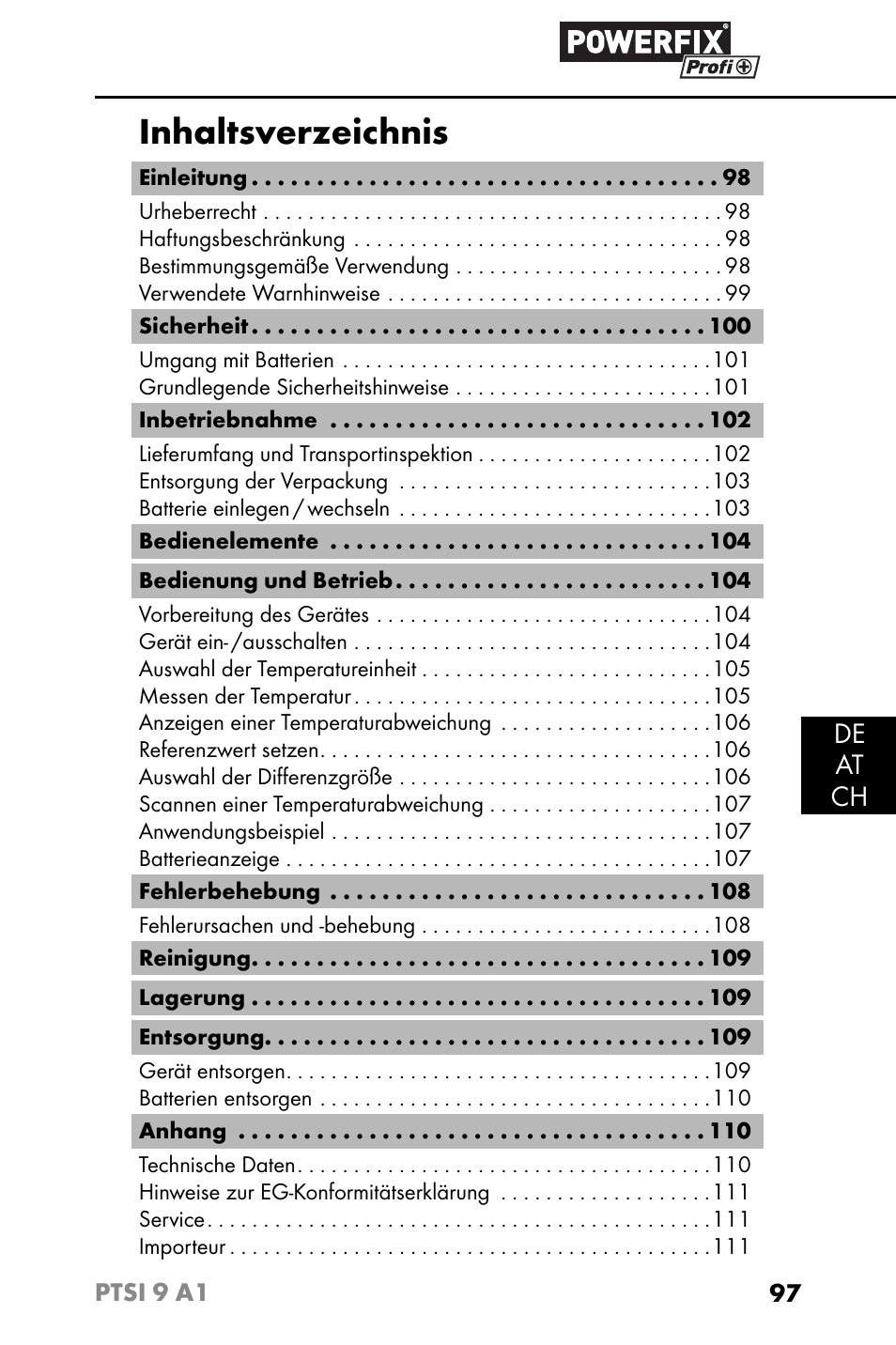 Powerfix PTSI 9 A1 User Manual | Page 100 / 115