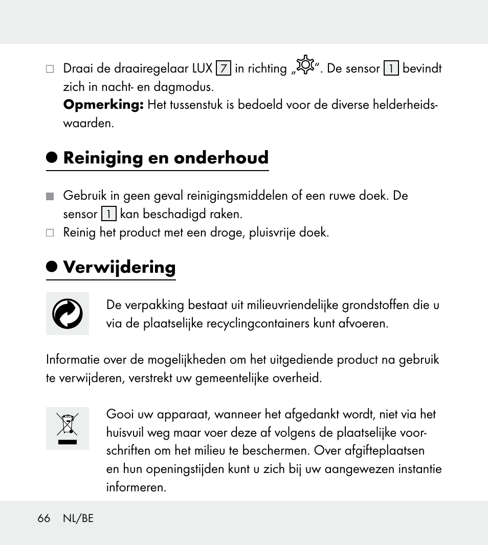 Reiniging en onderhoud, Verwijdering | Powerfix Z31712A/Z31712B Z31712C/Z31712D User Manual | Page 66 / 78