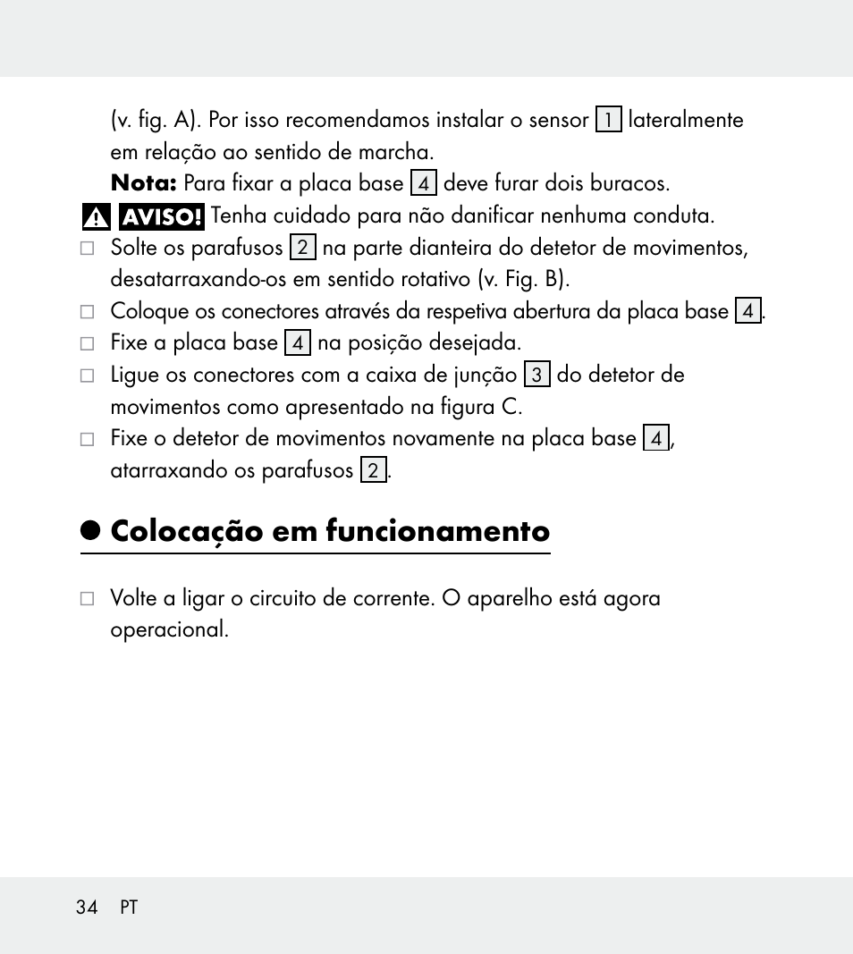 Colocação em funcionamento | Powerfix Z31712A/Z31712B Z31712C/Z31712D User Manual | Page 34 / 59