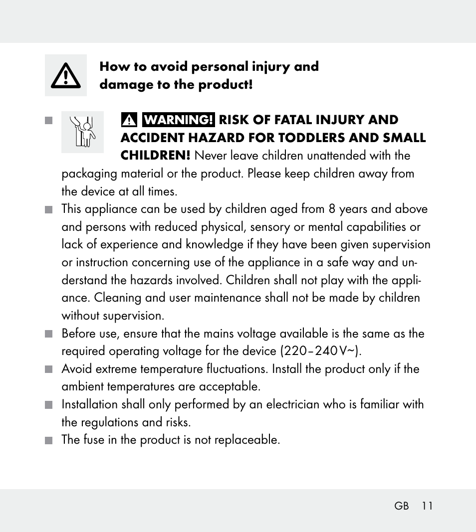 Powerfix Z31712A/Z31712B Z31712C/Z31712D User Manual | Page 11 / 68